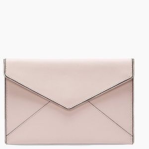 Pale pink envelope clutch